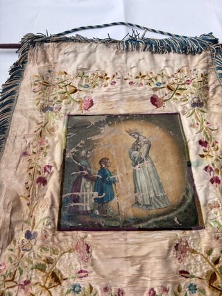 Estandarte religioso XIX Nuestra Señora Salette