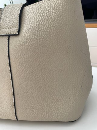 Bolso blanco vintage con asa trenzada