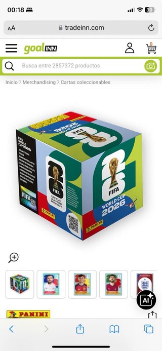 Caja 50 sobres Panini Mundial FIFA 2026