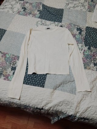 Jersey niña blanco manga larga