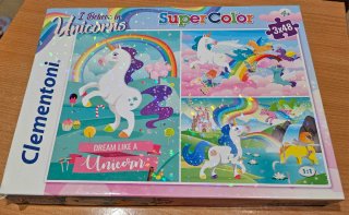 3 Puzzles Clementoni Super Color Unicornios