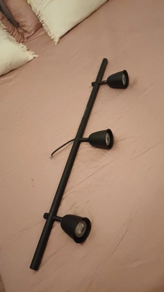 Lámpara Techo 3 Focos Ikea Negra