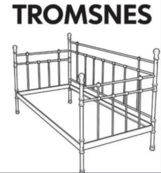 Cama Diván Ikea Tromsnes Forja Blanca