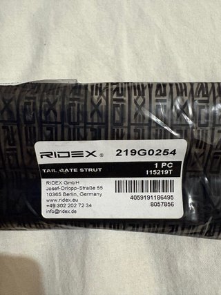 Amortiguadores Maletero RIDEX 219G0254