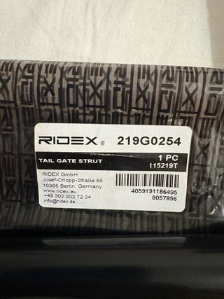 Amortiguadores Maletero RIDEX 219G0254