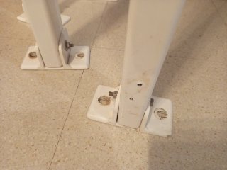 Lote 5 Postes Metálicos Aluminio Blanco