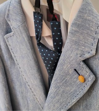 Traje azul Varones Talla 12 Años No corbata