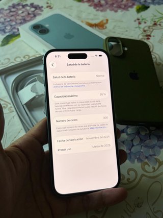 iPhone 16 128gb 95% Batería
