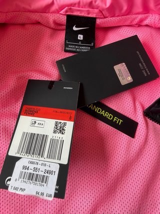 Cortavientos Nike FC Barcelona Negro y Rosa