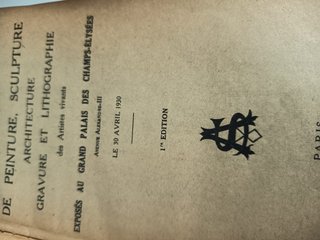 Catálogo Antiguo Le Salon 1930 1a Edición Original