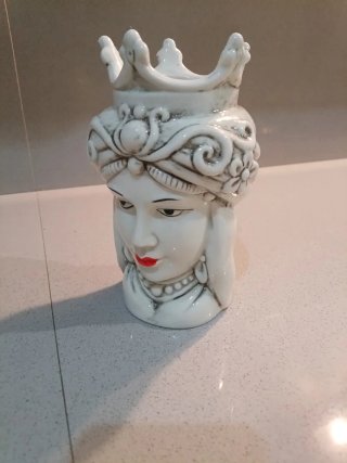 Vaso decorativo testa donna
