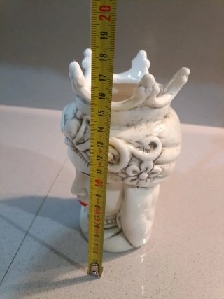 Vaso decorativo testa donna