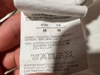 Camiseta Off-White Blanca Manga Larga