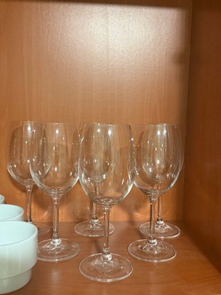 6 copas de vino vintage de cristal