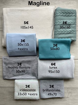 Tessuti magline varie per cucito creativo
