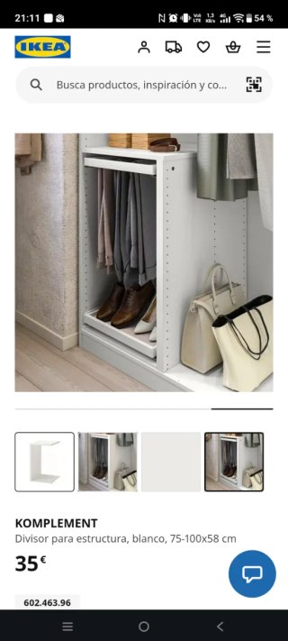 Módulo IKEA KOMPLEMENT 2 cestos 2 cajones