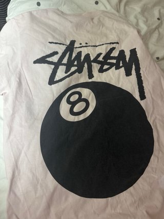 Camiseta Stussy 8 Ball Rosa vintage