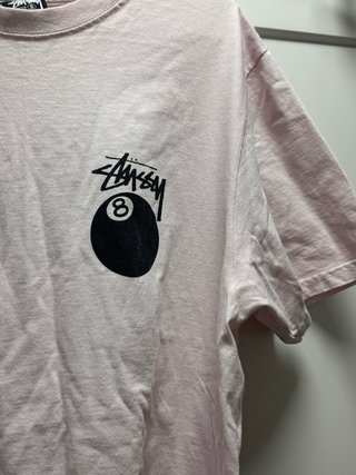 Camiseta Stussy 8 Ball Rosa vintage