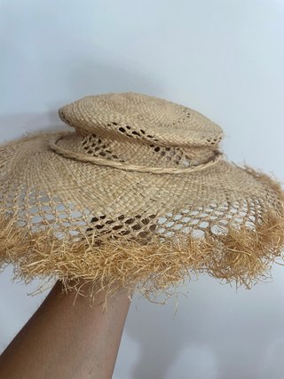 Cappello donna paglia nuovo beige/marrone