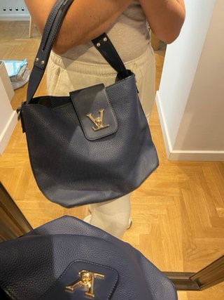 Bolso Vintage Azul Dorado