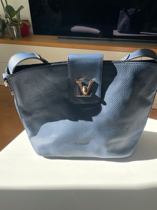 Bolso Vintage Azul Dorado