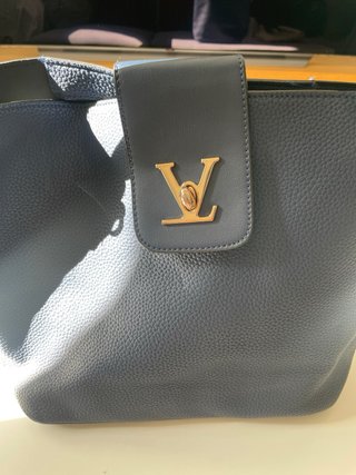 Bolso Vintage Azul Dorado