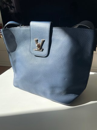 Bolso Vintage Azul Dorado