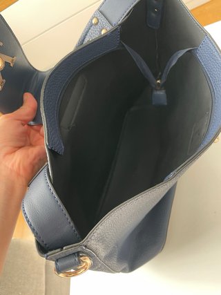 Bolso Vintage Azul Dorado