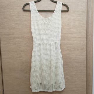 Abito pizzo floreale viscosa S-M