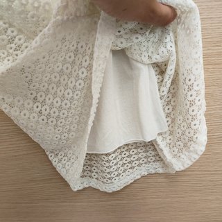 Abito pizzo floreale viscosa S-M