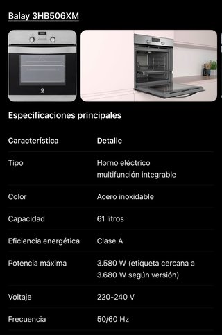 Horno Balay 3HB506XM