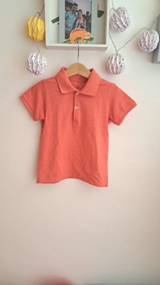Polo coral niño manga corta talla 4a