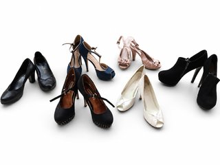 Lote 6 pares zapatos tacón mujer