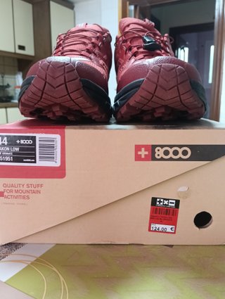 Zapatillas Trekking +8000 Rojas Talla 44