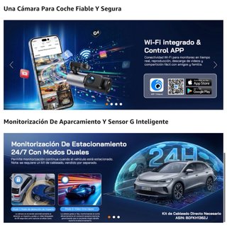 NUEVO! (30€) 2.5K Dashcam WiFi Mini Cámara Coche