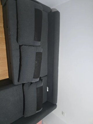 Sofá Cama Gris con Canapé
