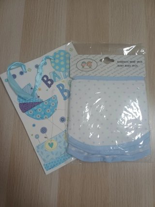 Lote 3 baberos bebé con bolsa regalo