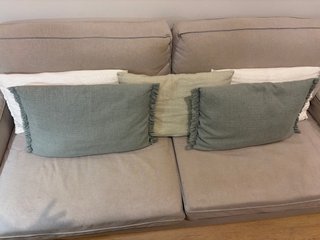 Sofá de tela Ikea gris claro