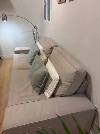 Sofá de tela Ikea gris claro