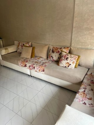 Sofá modular beige y blanco uno 2'80m, 2'40m,2'00.