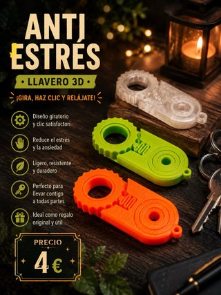 Llavero Antiestrés 3D
