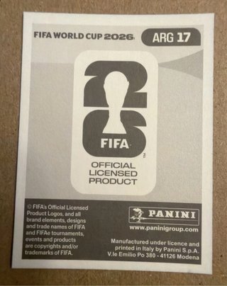 Cromo Lionel Messi Panini 2026 Borde Azul paralelo