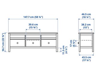 Mueble TV IKEA HEMNES Blanco/Madera
