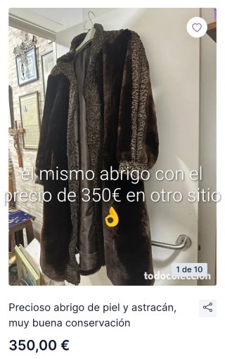 Abrigo de piel marrón de talla única (L, XL, 2XL)