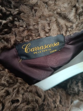 Abrigo de piel marrón de talla única (L, XL, 2XL)