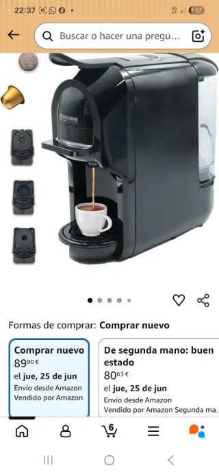 Cafetera BEHOME Espresso Negra