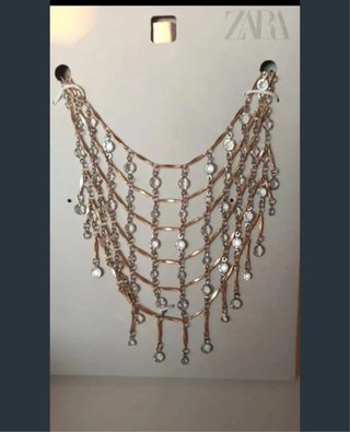 Collar Zara Metálico con Joyas