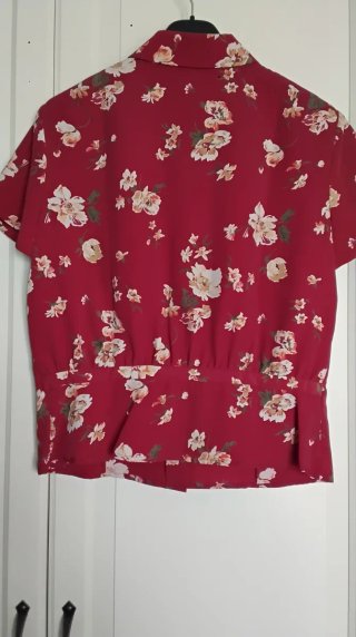 Completo donna fantasia floreale rosso
