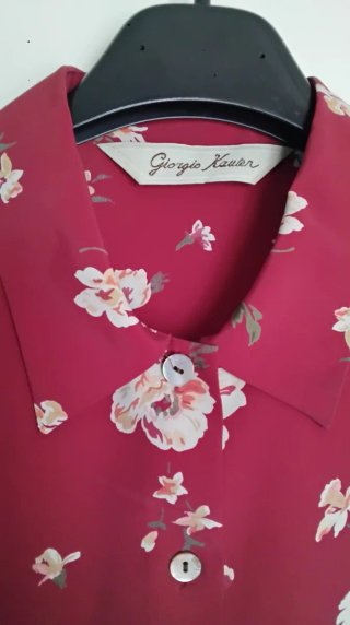 Completo donna fantasia floreale rosso