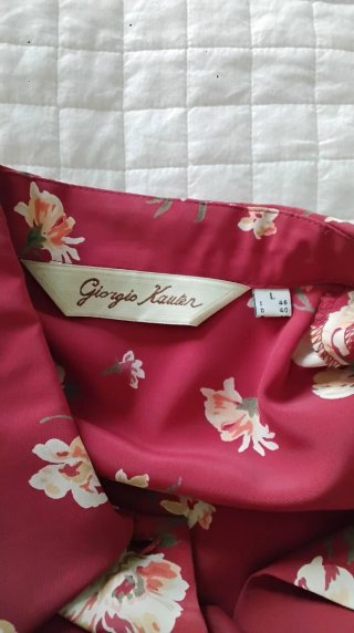 Completo donna fantasia floreale rosso